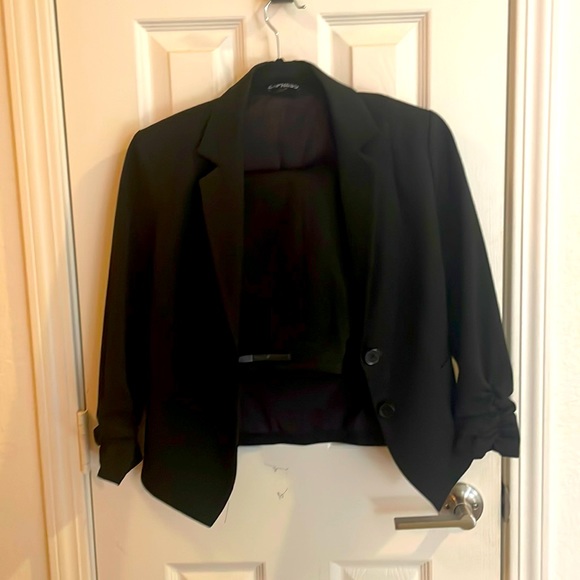 Express Jackets & Coats Express Suit Jacket And Belted Pencil Skirt